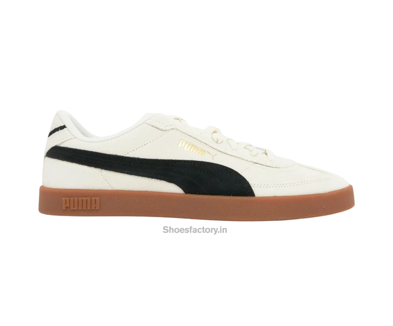 PUMA Club II in Stone & Black — First Copy