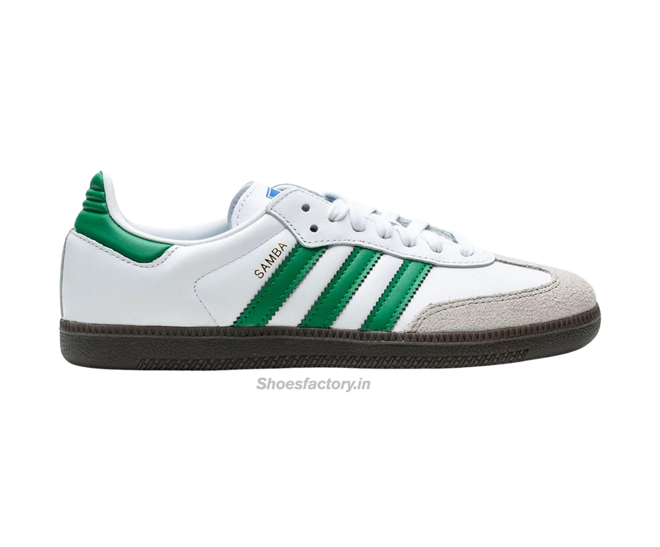 Adidas Samba White Green — First Copy